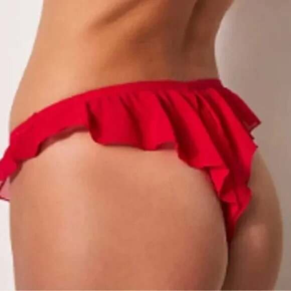 NWT $113 2-PC SET HAH After Hours Satin Lace Bra Red 30-38C & Fly Girl Panty MED - Picture 6 of 12